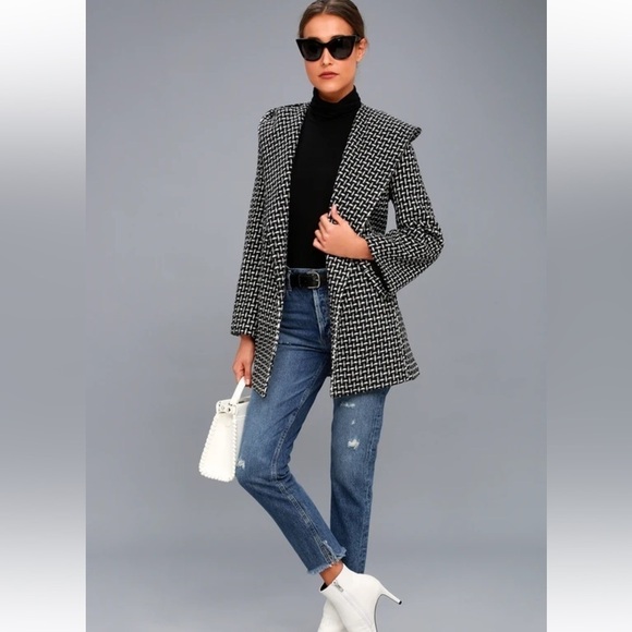 Jack by BB Dakota Ilora Wool Blend Hooded Jacket Oversized Welt Pockets Small - Picture 2 of 9